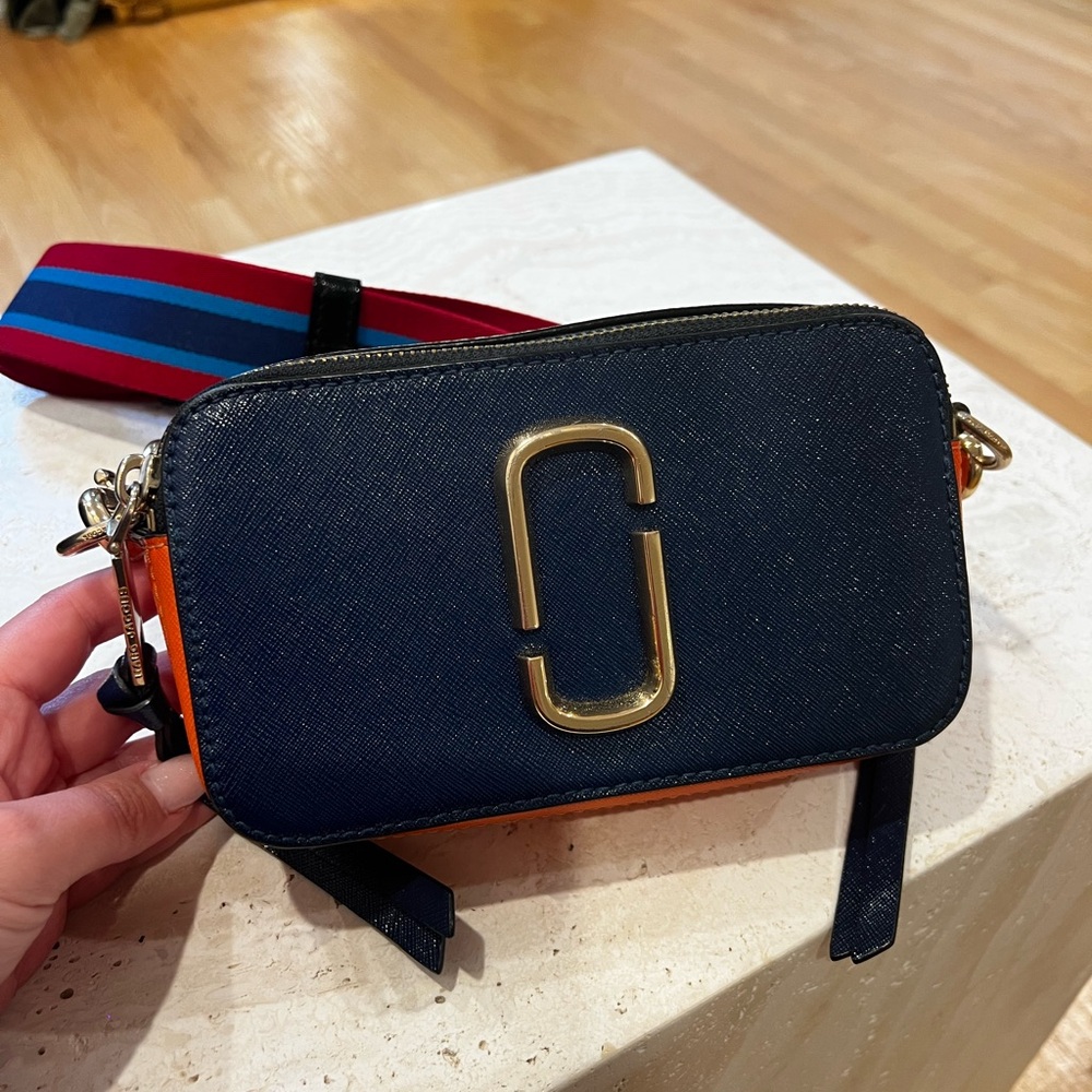 Marc Jacobs Navy and Orange Crossbody Bag